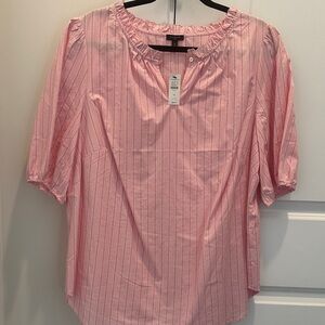 Talbots Blush Striped Blouse